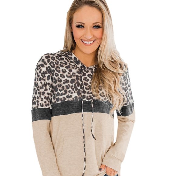 Cali Chic Sweaters - Women's Sweatshirt Hoodie Celebrity Jungle Khaki